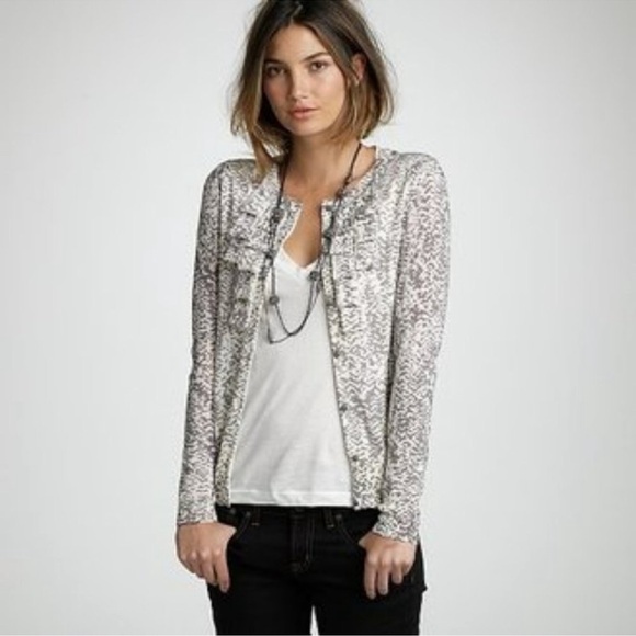 J. Crew Strada Ruffle Cardigan 100% Merino Wool Sz XS - Picture 2 of 11